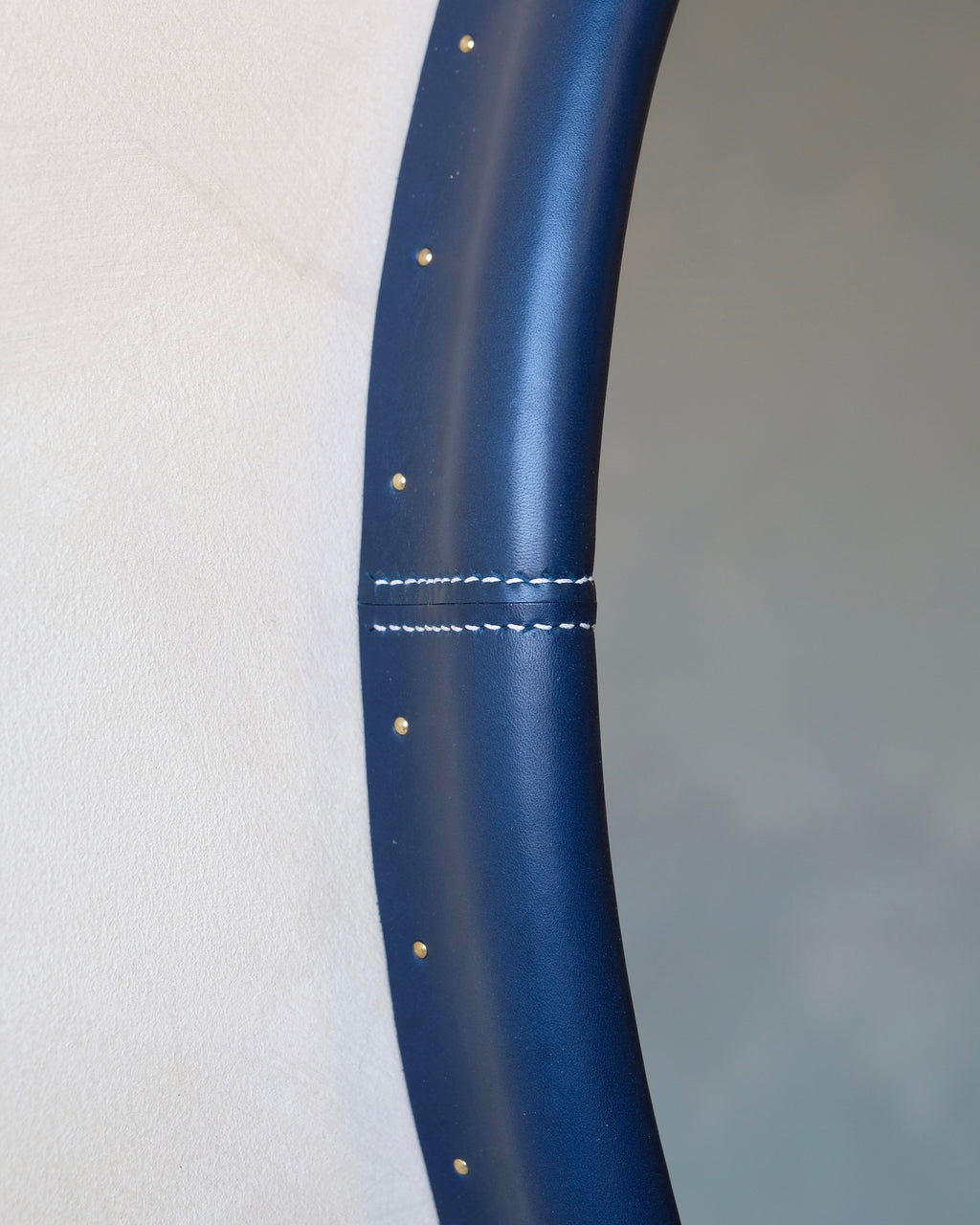 BOLSTER - Circle - Leather Bound Mirror