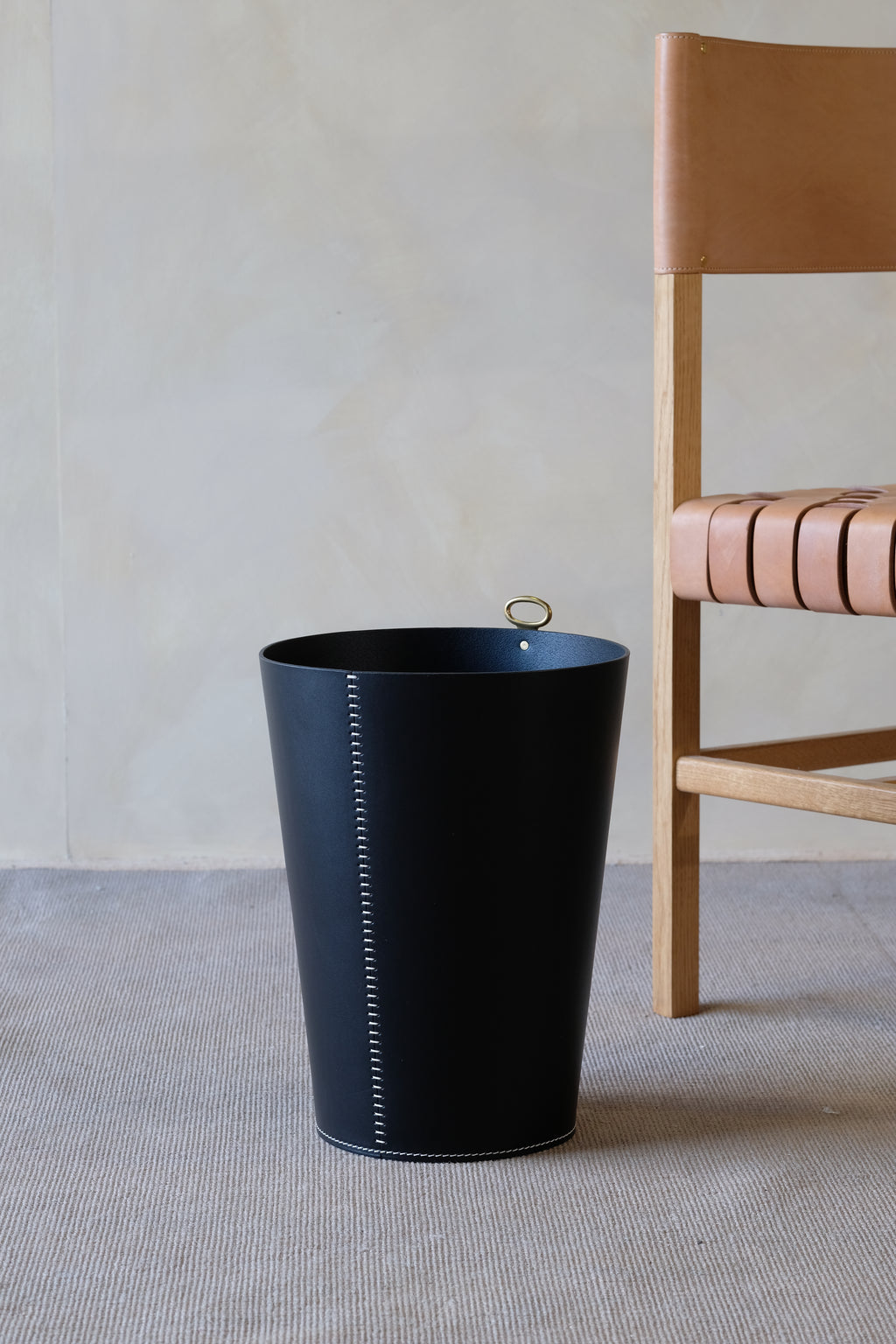 EYELET - Leather Wastepaper Bin