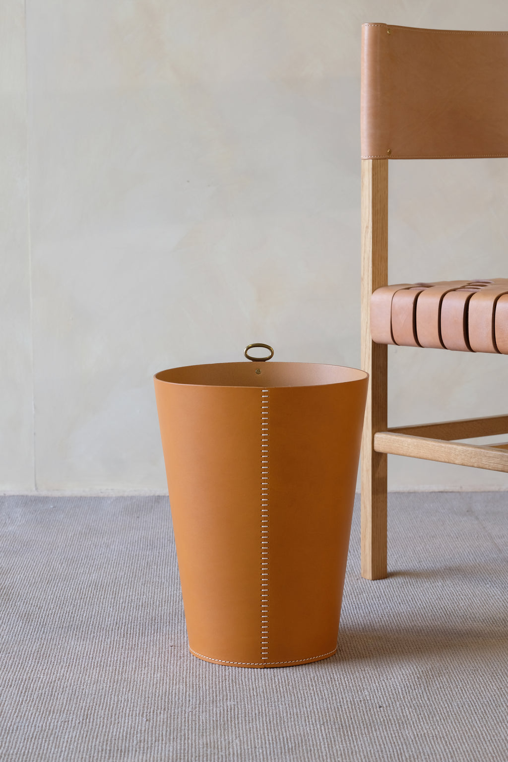 EYELET - Leather Wastepaper Bin