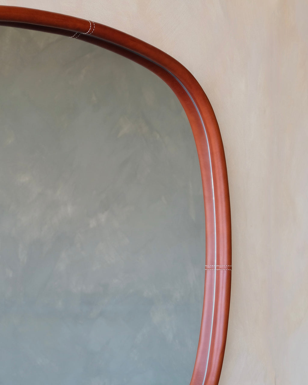 BOLSTER - Large Square - Leather Bound Mirror