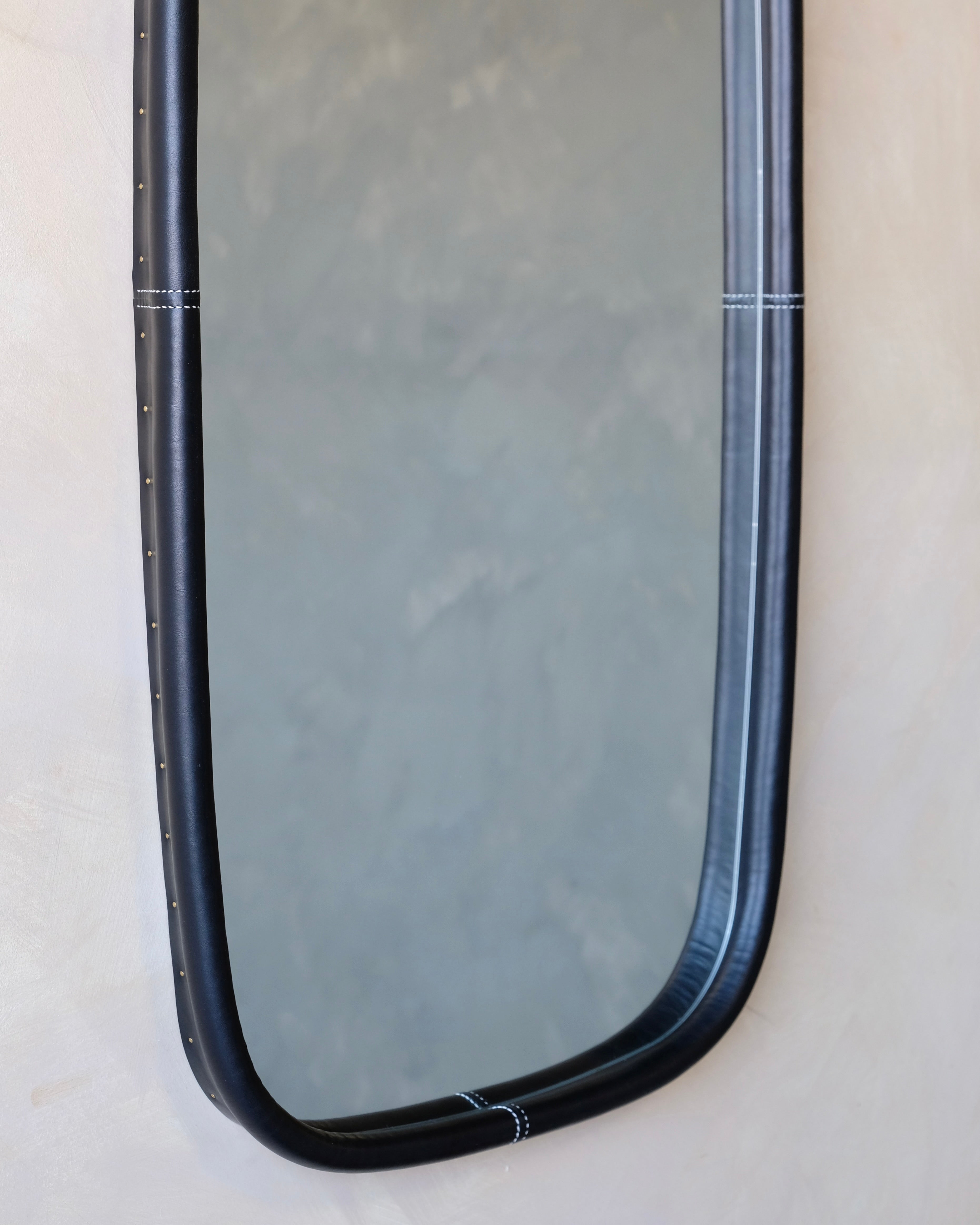 BOLSTER - Lozenge - Leather Bound Mirror