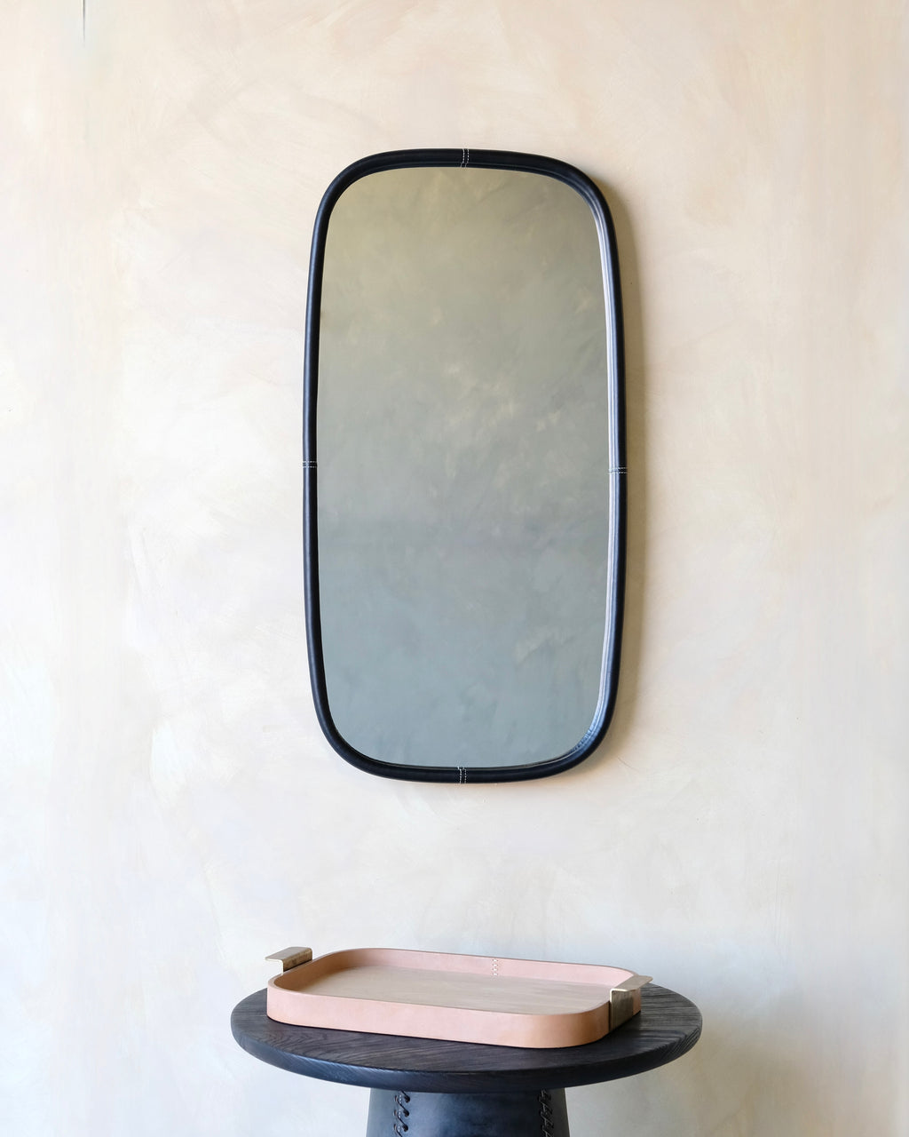 BOLSTER - Lozenge - Leather Bound Mirror