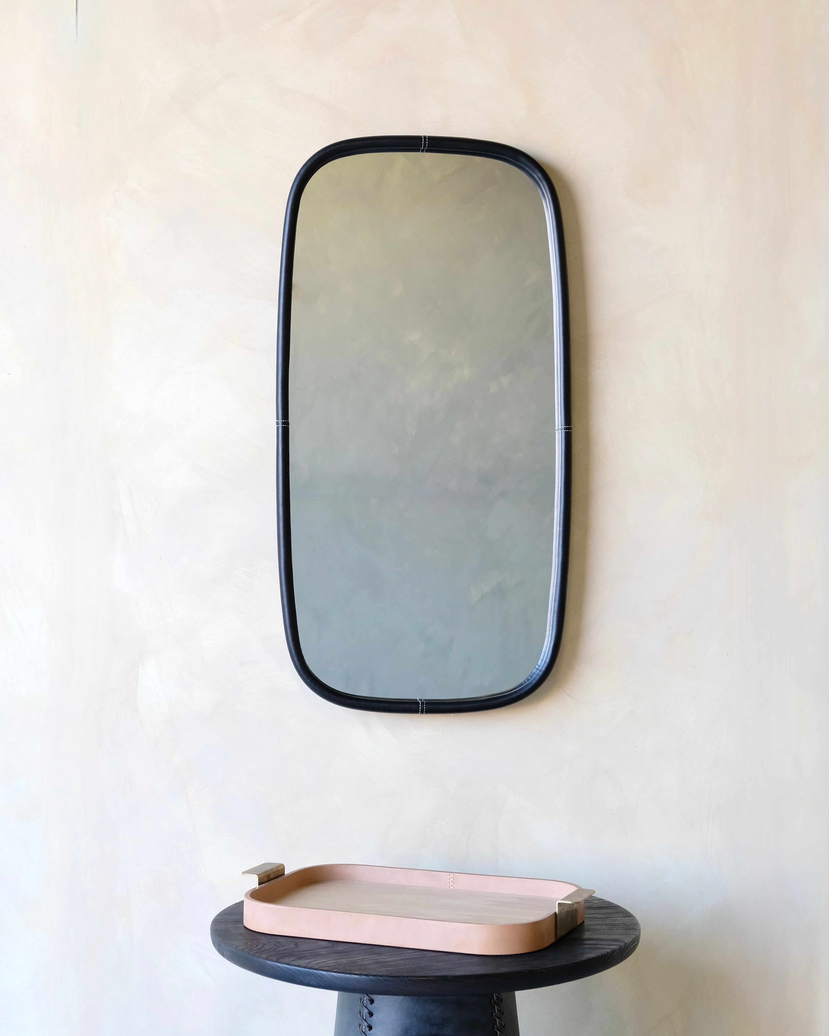BOLSTER - Lozenge - Leather Bound Mirror