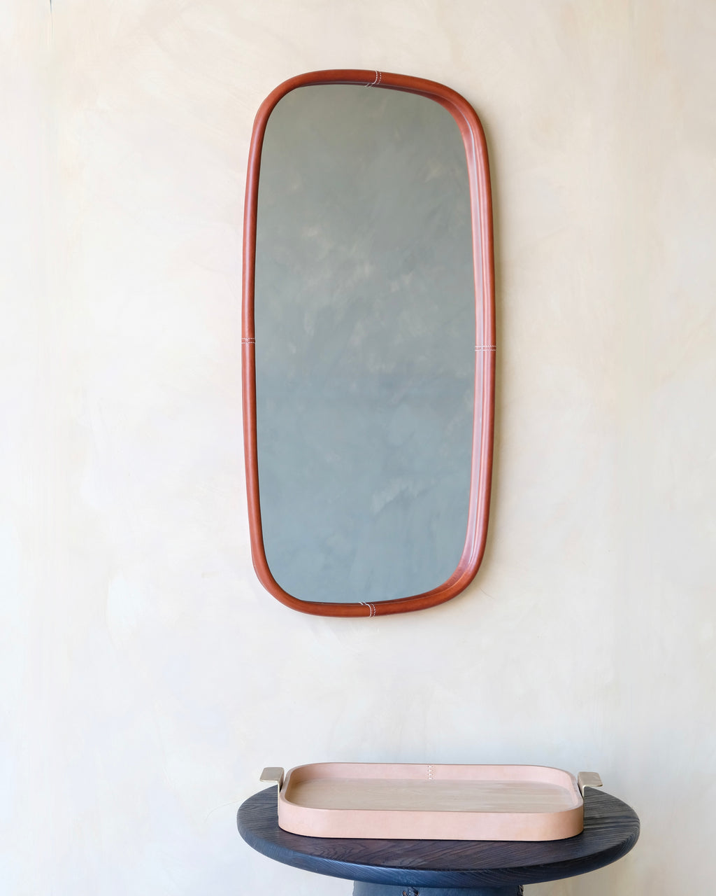 BOLSTER - Lozenge - Leather Bound Mirror